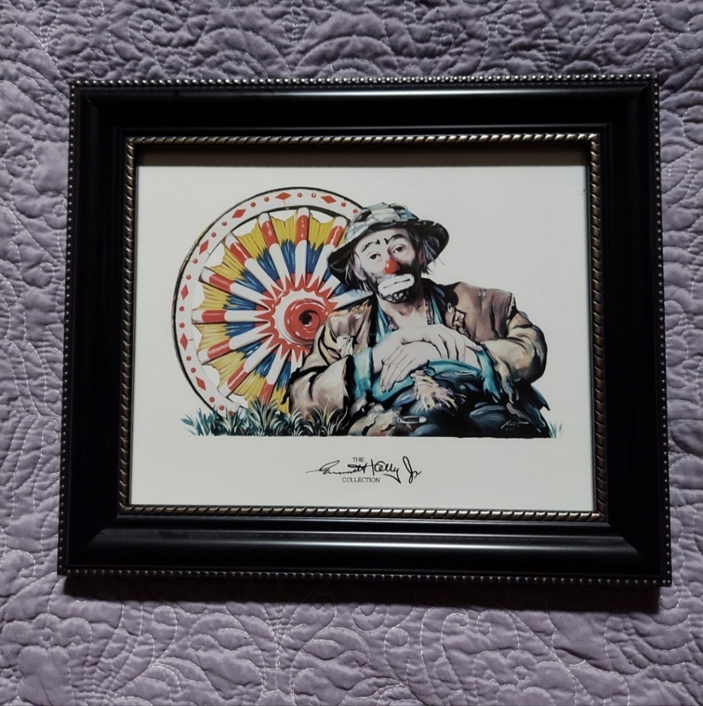 Y2k Emmett Kelly Jr. Set of 3 Framed Prints Vintage LIKE NEW! SEE NOTES